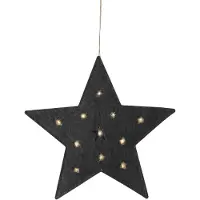 Spetebo Filz Stern mit 12 LED - ca. 45 cm - Batterie betrieben mit Timer