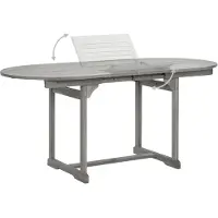 Syfax Garten-Esstisch (120-170)x80x75 cm Massivholz Akazie