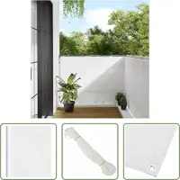 The Living Store Balkon-Sichtschutz Weiß 120x700 cm 100 % Polyester-Oxford