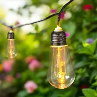 Spetebo 1.10 Lichterkette mit 10 Glühbirnen - ca. 450 cm - LIGHTING CHAIN mit Netzteil und Timer