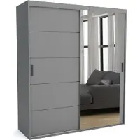 Furnlux Classic FURNLUX Garderobenmatte A Grau 200cm / Hauptfarbe: Grau / Abmessungen: 200 x 60 x 205 cm