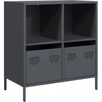 Syfax Sideboard Anthrazit 68x39x73,5 cm Kaltgewalzter Stahl