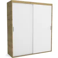 Furnlux Classic FURNLUX Garderobenmatte A Weiss Und Braun 130cm / Hauptfarbe: Weiß / Abmessungen: 130 x 60 x 205 cm