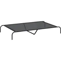 Syfax Erhöhtes Hundebett, atmungsaktiv & feuchtigkeitsresistent, Textilene & pulverbeschichteter Stahlrahmen, 150x90x20 cm, bis 68 kg, Schwarz