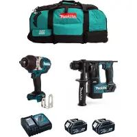 Makita Kit MK215 (DTW1002 + DHR171 + 2 x 5,0 Ah + DC18RC + LXT600)