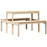 Syfax Picknicktisch 110x134x75 cm Massivholz Kiefer