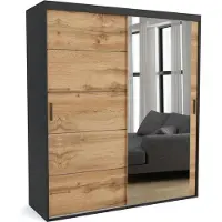 Furnlux Classic FURNLUX Garderobenmatte A Braun Und Schwarz 200cm / Hauptfarbe: Braun / Abmessungen: 200 x 60 x 205 cm