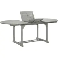 Syfax Gartentisch Grau 200x100x75 cm Massivholz Akazie