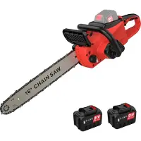 OEM Kettensäge, bürstenloser Motor, automatisches Ölsystem, Rot 16 Zoll