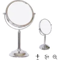 Melko Kosmetikspiegel 10-fache Vergrößerung, Standspiegel 16 cm, 360° drehbar