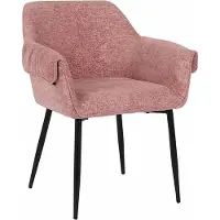 HOME DELUXE Esszimmerstuhl CHENO – Rosa, Chenille (4er Set) | Bequemer Polsterstuhl im modernen Design für Esszimmer & Küche