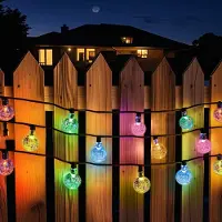 Salcar 10m 40 LED Kugel Lichterkette Solar Beleuchtung Party Weihnachtsdekoration, Bunt