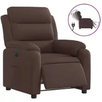 Syfax Relaxsessel Elektrisch Dunkelbraun Stoff