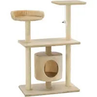 Syfax Katzen-Kratzbaum Sisal 95 cm Beige