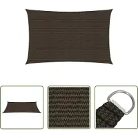 The Living Store Sonnensegel 160 g/m² Braun 5x7 m HDPE
