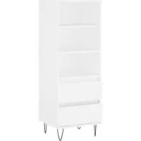 Syfax Highboard Weiß 40x36x110 cm Holzwerkstoff