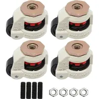 StarTech.com Nivellierrollen 4er-Set - Möbelrollen - 500 kg Traglast - 360° Schwenkbar - Einziehbar & Verstellbar - Nylonräder - Für Werkbank