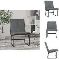 vidaXL Loungesessel Grau 54x75x76 cm Kunstleder - Sessel