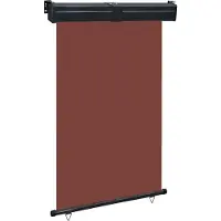 Syfax Balkon-Seitenmarkise 125x250 cm Braun