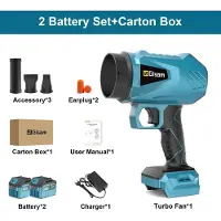 StarTech.com Akku-Laubbläser und Staubbläser - Handgebläse mit Turbofunktion - Bürstenloser Motor - 18 V - 2 Akkus