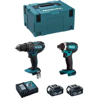 Makita Kit MK218RTJ (DHP482 + DTD152 + 2 x 5,0 Ah + DC18RC + MAKPAC 3)