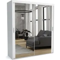 Furnlux Classic FURNLUX Garderobenmatte A Weiss 140cm / Hauptfarbe: Weiß / Abmessungen: 140 x 60 x 205 cm