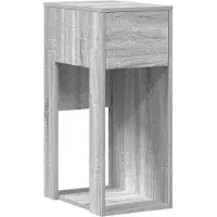Syfax Computerschrank mit Schublade Grau Sonoma 30x44x74 cm