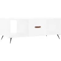 Syfax Couchtisch Weiß 102x50x40 cm Holzwerkstoff