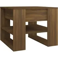 Syfax Couchtisch Braun Eichen-Optik 55,5x55x45 cm Holzwerkstoff