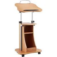 StarTech.com Rednerpult aus Holz mit Rädern, 1,1m Podiumständer, Lagerung, Höhenverstellbar
