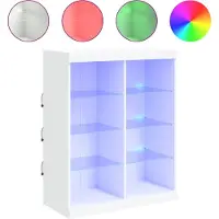Syfax Sideboard mit LED-Leuchten Weiß 81x37x100 cm