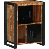Syfax Sideboard Mehrfarbig 55x35x70 cm Altholz Massiv