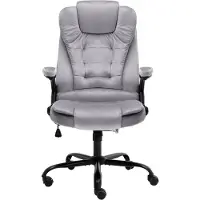 Syfax Bürostuhl Hellgrau Samt ergonomisch höhenverstellbar Liegefunktion 110-119 cm