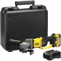 Stanley Akku-Winkelschleifer Fatmax V20, 18V, 125mm, mit 4 Ah Akku + 2 A Ladegerät, SFMCG400M1K-QW