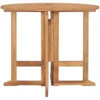 Syfax Klappbarer Garten-Esstisch Ø90x75 cm Massivholz Teak