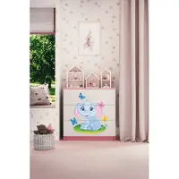 RAUMHIRSCH FURNITURE Kinderkommode mit Schubladen Elefant in der Farbe Rosa Babydreams