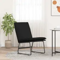 The Living Store Loungesessel Schwarz 52x75x76 cm Stoff