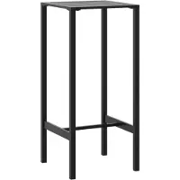 Syfax Bartisch Schwarz 50x50x110 cm Pulverbeschichteter Stahl