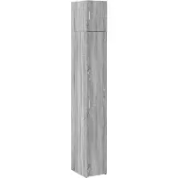 Syfax Hochschrank Schmal Grau Sonoma 30x42,5x225 cm Holzwerkstoff