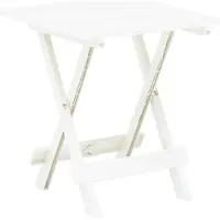 Syfax Gartentisch Klappbar Weiß 45x43x50 cm Kunststoff