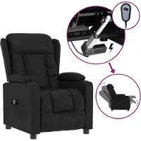 Syfax Relaxsessel Elektrisch Schwarz Kunstleder
