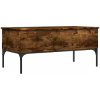 Syfax Couchtisch Räuchereiche 100x50x45 cm Holzwerkstoff und Metall