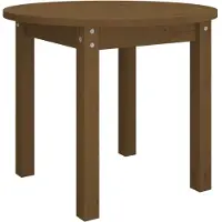Syfax Couchtisch Honigbraun Ø 55x45 cm Massivholz Kiefer