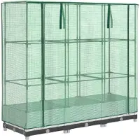 Syfax Hochbeet mit Gewächshaus-Aufsatz Rattan-Optik 120x40x123 cm