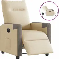 Syfax Relaxsessel Elektrisch Creme Stoff