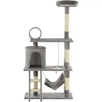 Syfax Katzenbaum mit Sisal-Kratzsäulen 140 cm Grau