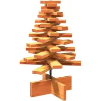 Syfax Weihnachtsbaum zum Schmücken Wachsbraun 60 cm Massivholz Kiefer