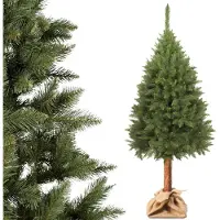 StarTech.com Weihnachtsbaum - Künstliche Fichte mit Stamm - Realistischer Look - Taufrischer Effekt - Ohne Beleuchtung - Stabiler Standfuß - Grün