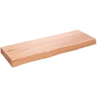 Syfax Waschtischplatte Hellbraun 80x30x(2-6) cm Massivholz Behandelt