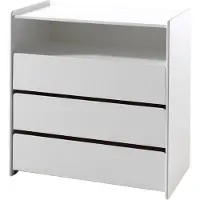 Furnlux Classic FURNLUX Kommode Kiddy Weiss 90cm / Hauptfarbe: Weiß / Abmessungen: 90 x 47 x 92 cm